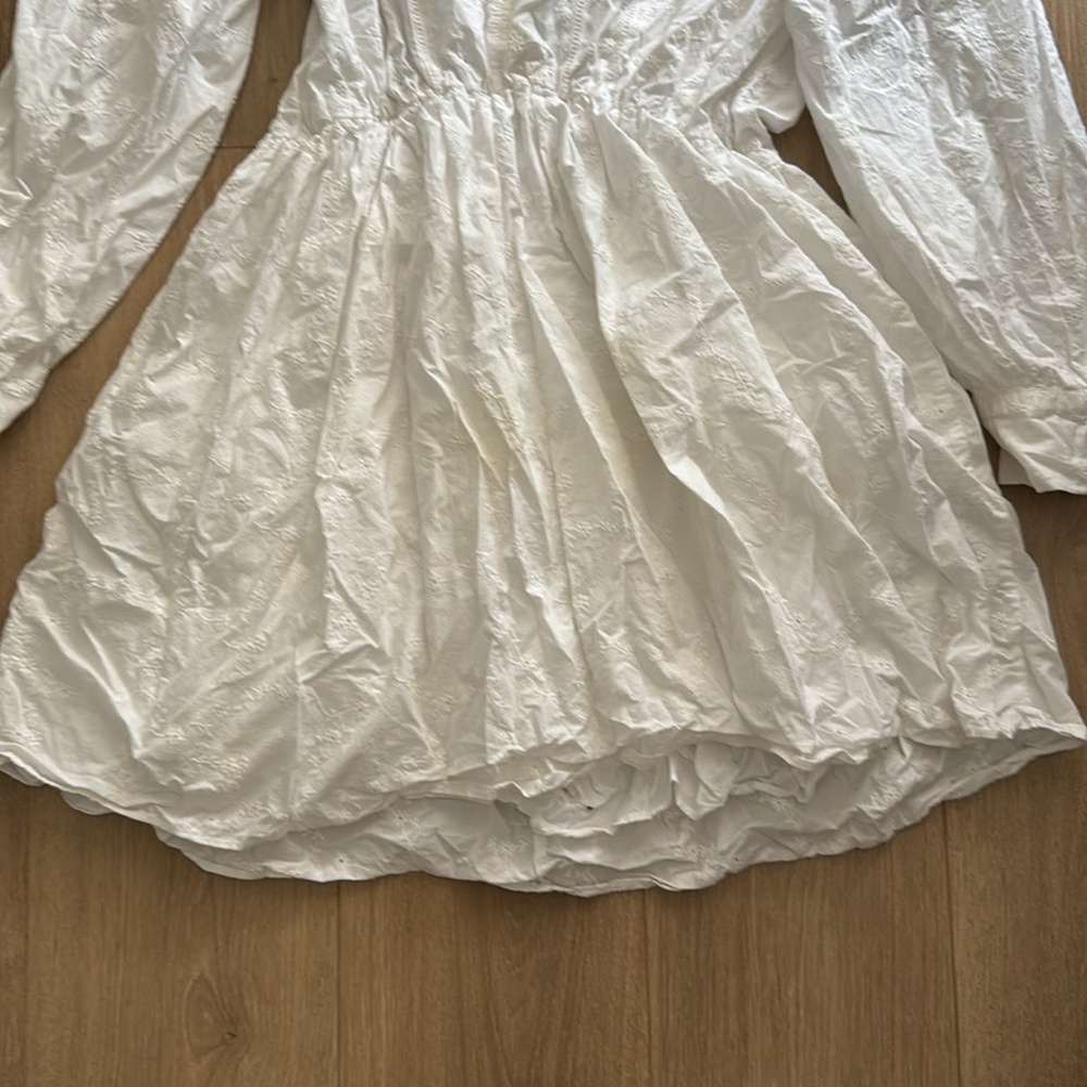 Zara White Long-Sleeve Maxi Dress - Picture 3 of 5